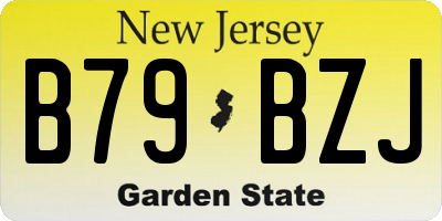 NJ license plate B79BZJ