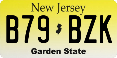 NJ license plate B79BZK