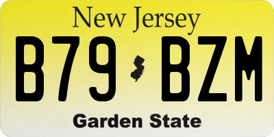 NJ license plate B79BZM