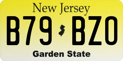 NJ license plate B79BZO