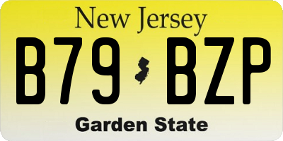 NJ license plate B79BZP