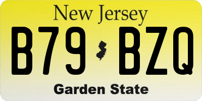NJ license plate B79BZQ