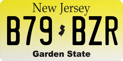 NJ license plate B79BZR