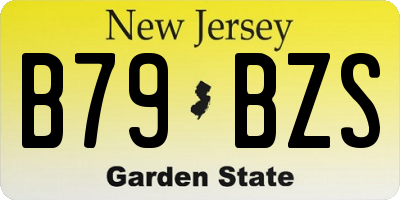 NJ license plate B79BZS