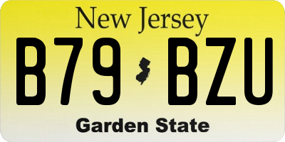 NJ license plate B79BZU