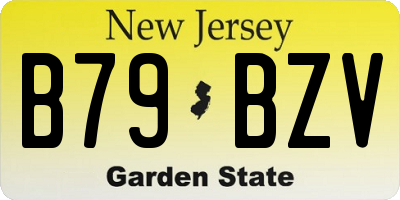 NJ license plate B79BZV