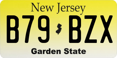 NJ license plate B79BZX