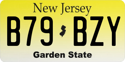 NJ license plate B79BZY