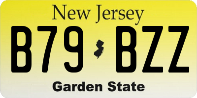 NJ license plate B79BZZ