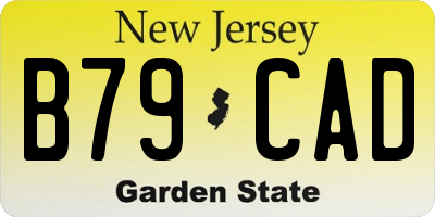 NJ license plate B79CAD