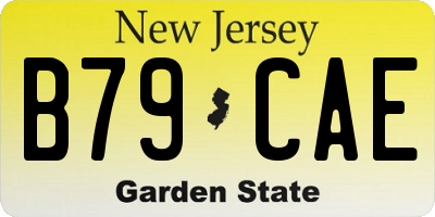 NJ license plate B79CAE