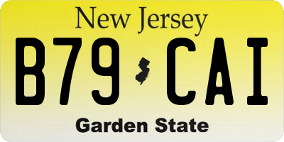 NJ license plate B79CAI