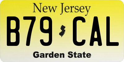 NJ license plate B79CAL