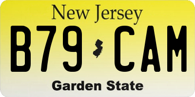 NJ license plate B79CAM