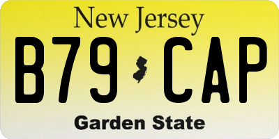 NJ license plate B79CAP