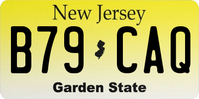 NJ license plate B79CAQ