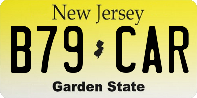 NJ license plate B79CAR