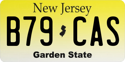 NJ license plate B79CAS