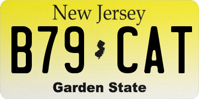 NJ license plate B79CAT