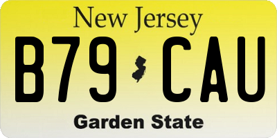 NJ license plate B79CAU