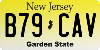 NJ license plate B79CAV