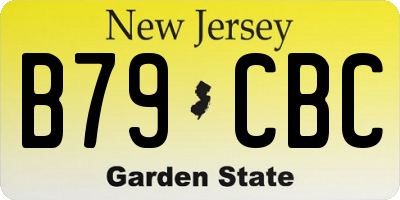 NJ license plate B79CBC