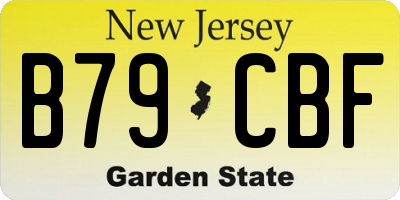 NJ license plate B79CBF