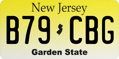 NJ license plate B79CBG