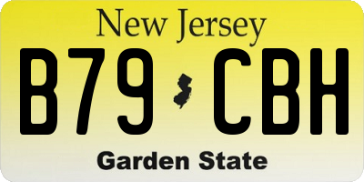 NJ license plate B79CBH