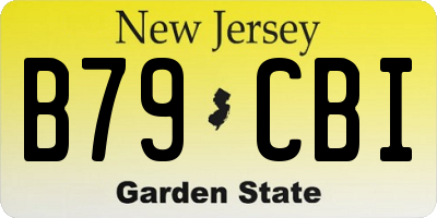 NJ license plate B79CBI
