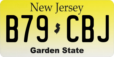 NJ license plate B79CBJ