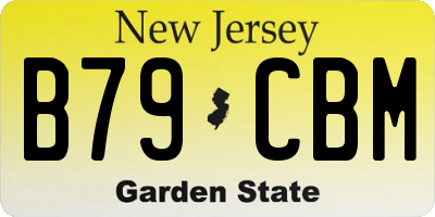 NJ license plate B79CBM