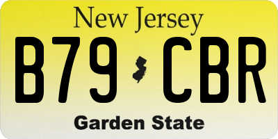 NJ license plate B79CBR