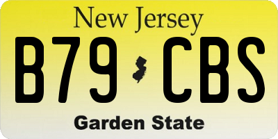 NJ license plate B79CBS