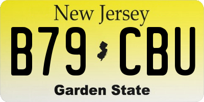 NJ license plate B79CBU