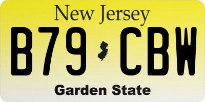 NJ license plate B79CBW