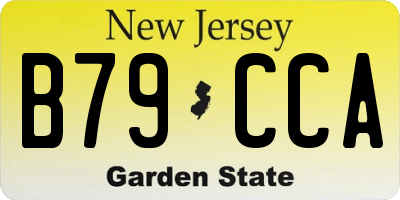 NJ license plate B79CCA