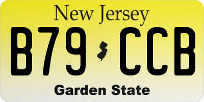 NJ license plate B79CCB