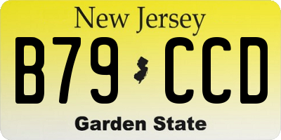 NJ license plate B79CCD