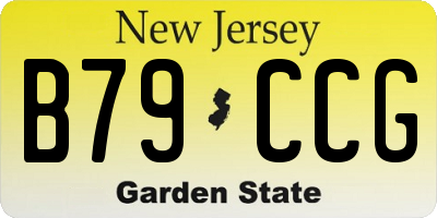 NJ license plate B79CCG