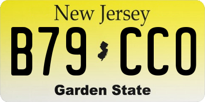 NJ license plate B79CCO