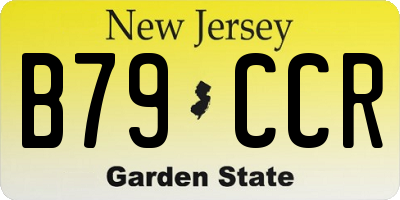 NJ license plate B79CCR