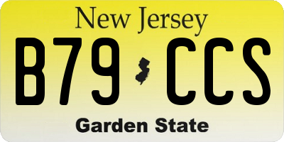 NJ license plate B79CCS