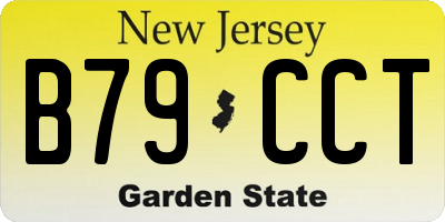 NJ license plate B79CCT