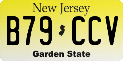 NJ license plate B79CCV