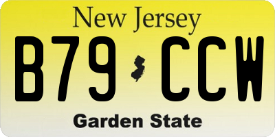 NJ license plate B79CCW