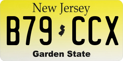 NJ license plate B79CCX