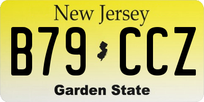NJ license plate B79CCZ