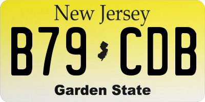NJ license plate B79CDB