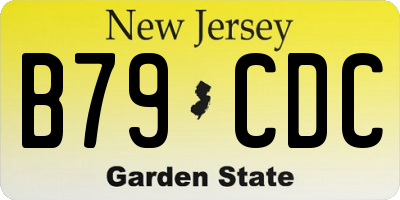 NJ license plate B79CDC